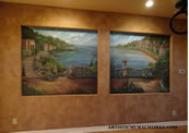 Wall Twin Niches, Mediterranean Murals